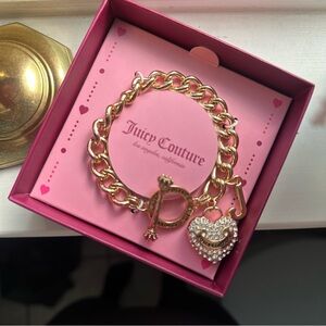 Juicy Couture Gold Bracelet with Heart Charm